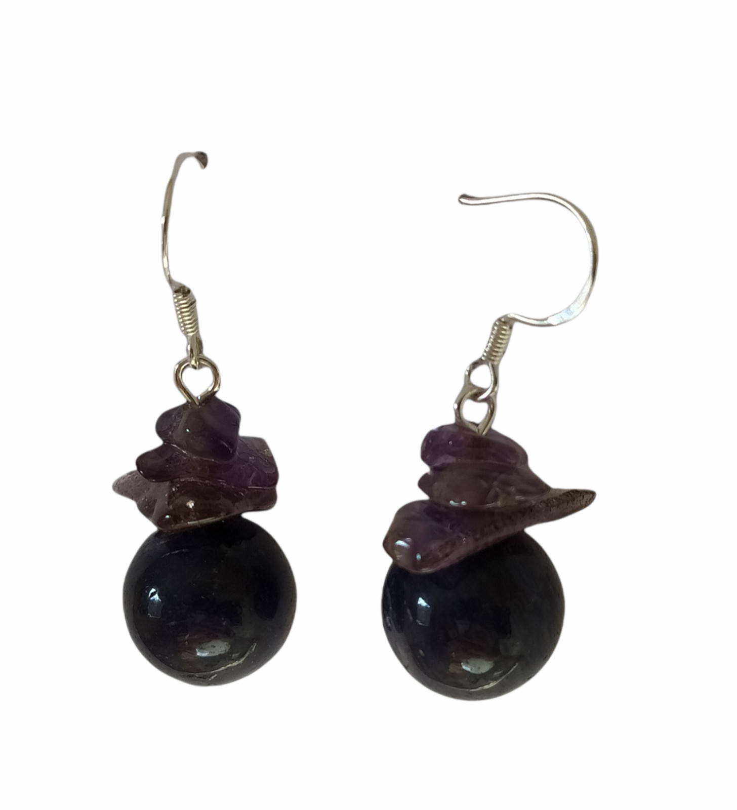Amethyst, Jade & Tiger’s eye In Beautiful Earrings Handmade & Free Shipping!!.