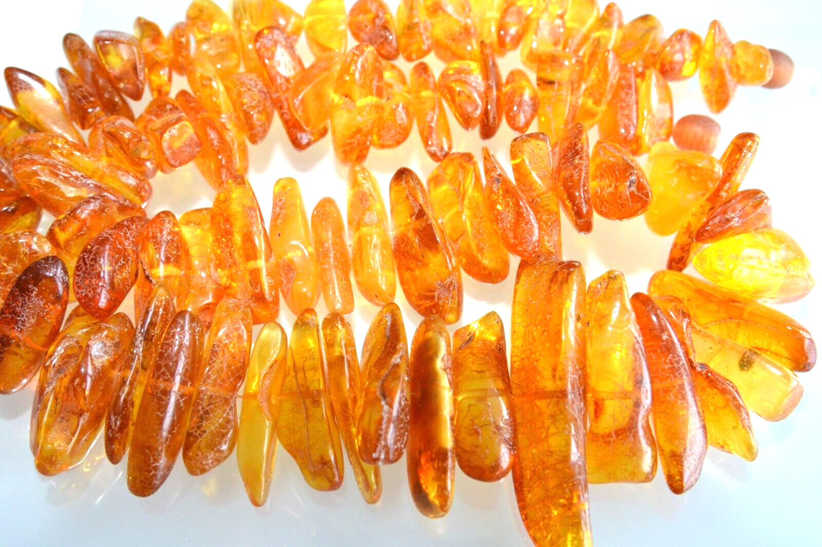 72gr RUSSIAN SOVIET BALTIC AMBER BEAD NECKLACE 琥珀 BRACELET STONE PENDANT EARRING
