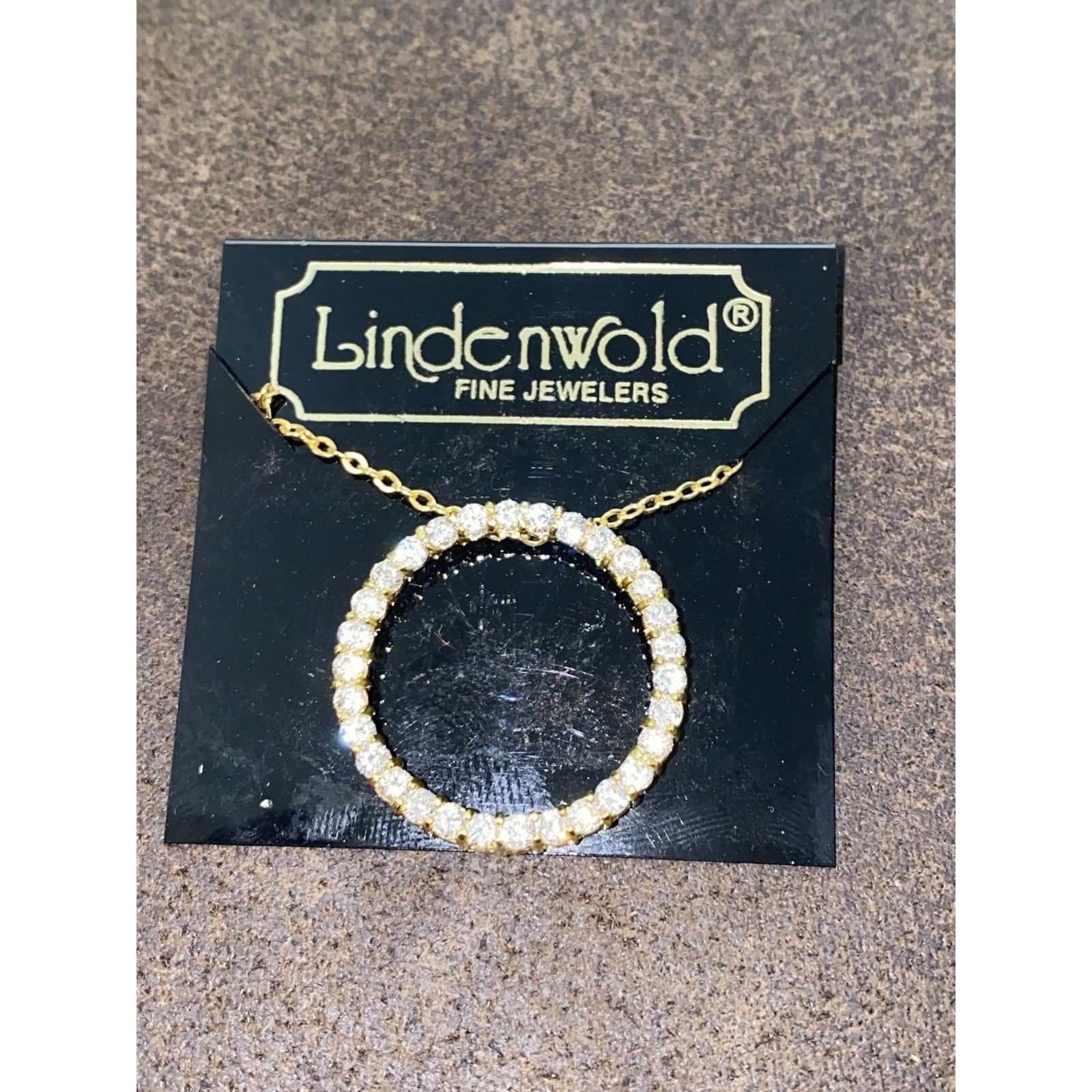 Vintage Gold Plated Rhinestone Necklace Lindenwold Fine Jewelers
