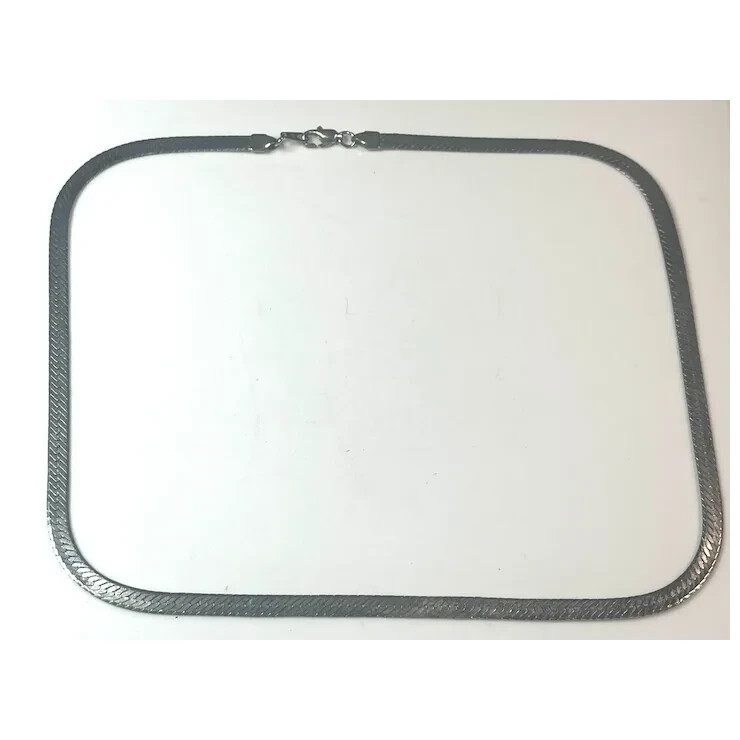 Estate Thick 14kGP Silver Herringbone Necklace