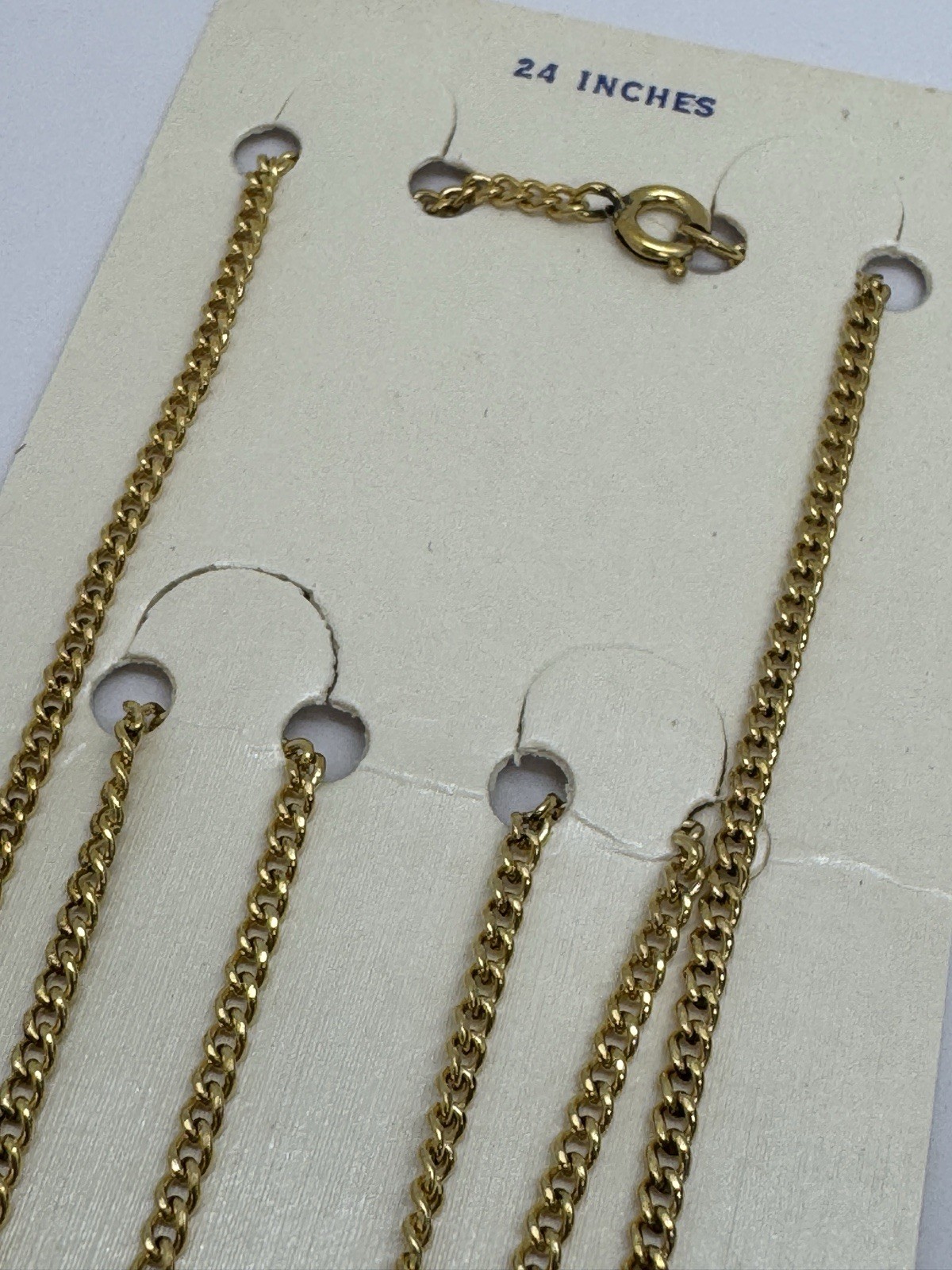 NEW (NOS) Gold Filled Chain Necklace 2mm 24″ SOLDERED LINKS