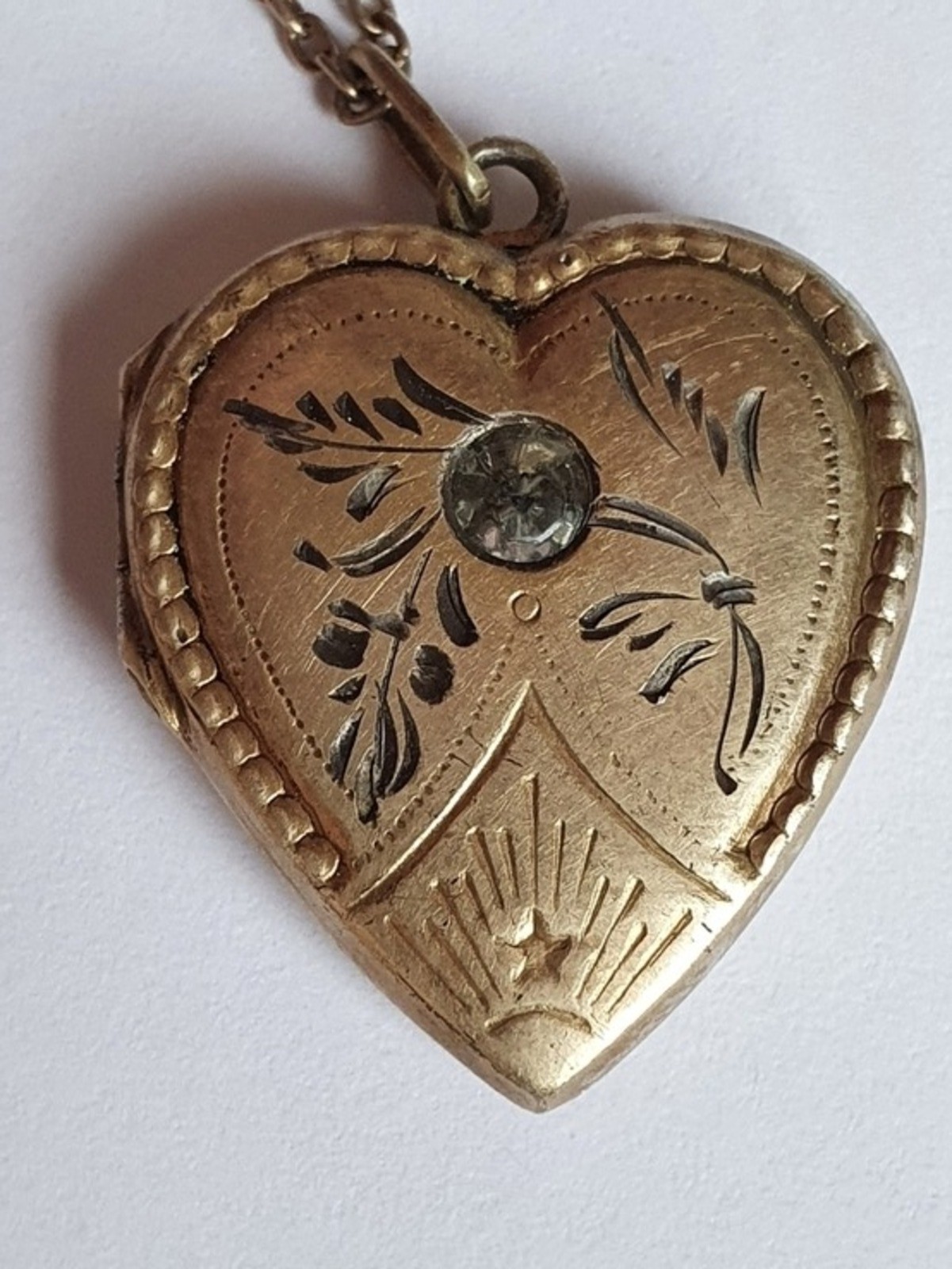 Vintage Soviet USSR pendant for photo on a chain ~45 cm silver 875 ⭐ Wt 8.5 g