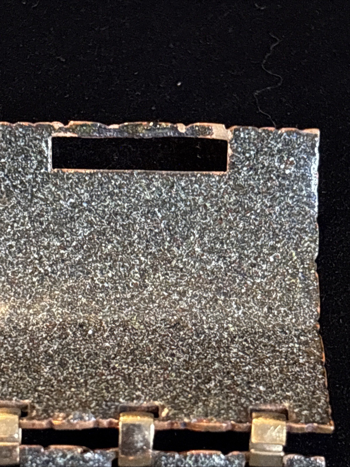 Vintage Copper Statement Bracelet! Enamel Over Copper 7”x2”