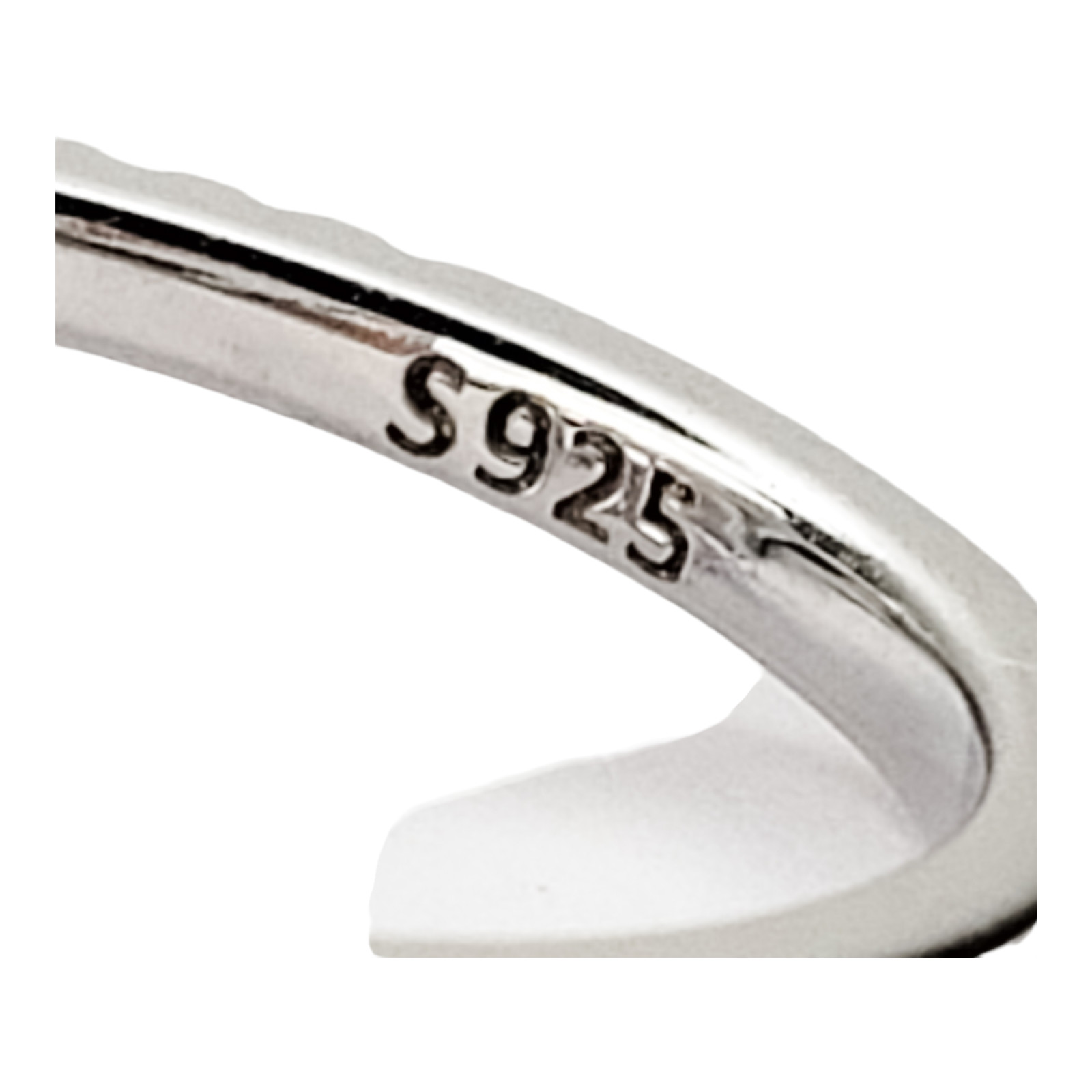 Outstanding Large Sterling Silver Clear Topaz Cocktail Ring Size 5