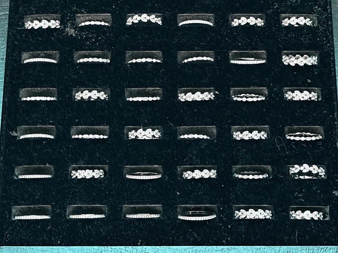 Vtg Retired Resale Lot Stella Dot Claudia Stackable Rings 36 NWOT All Sizes CZ