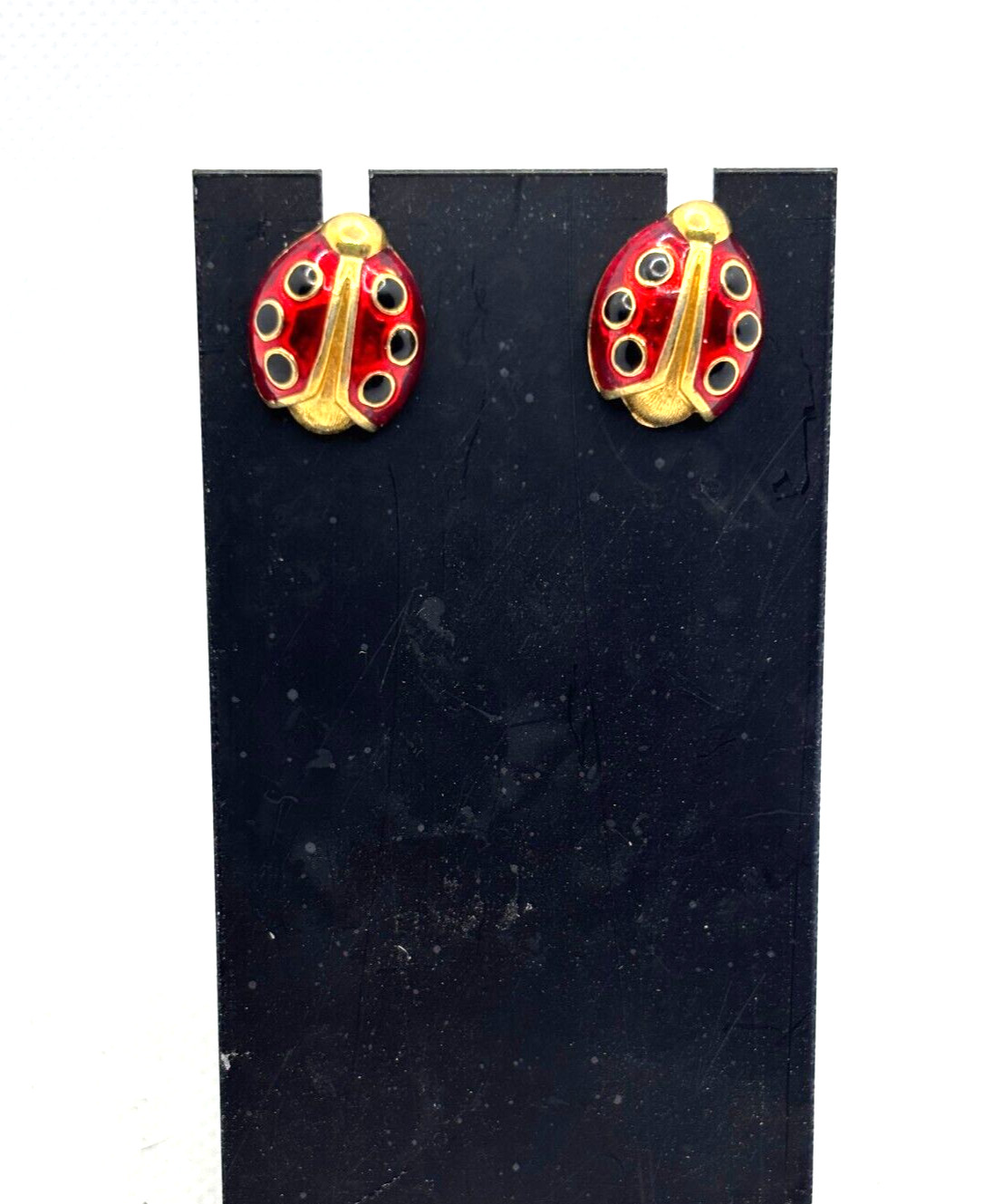 Avon Vintage Lady Bug Pierced Earrings