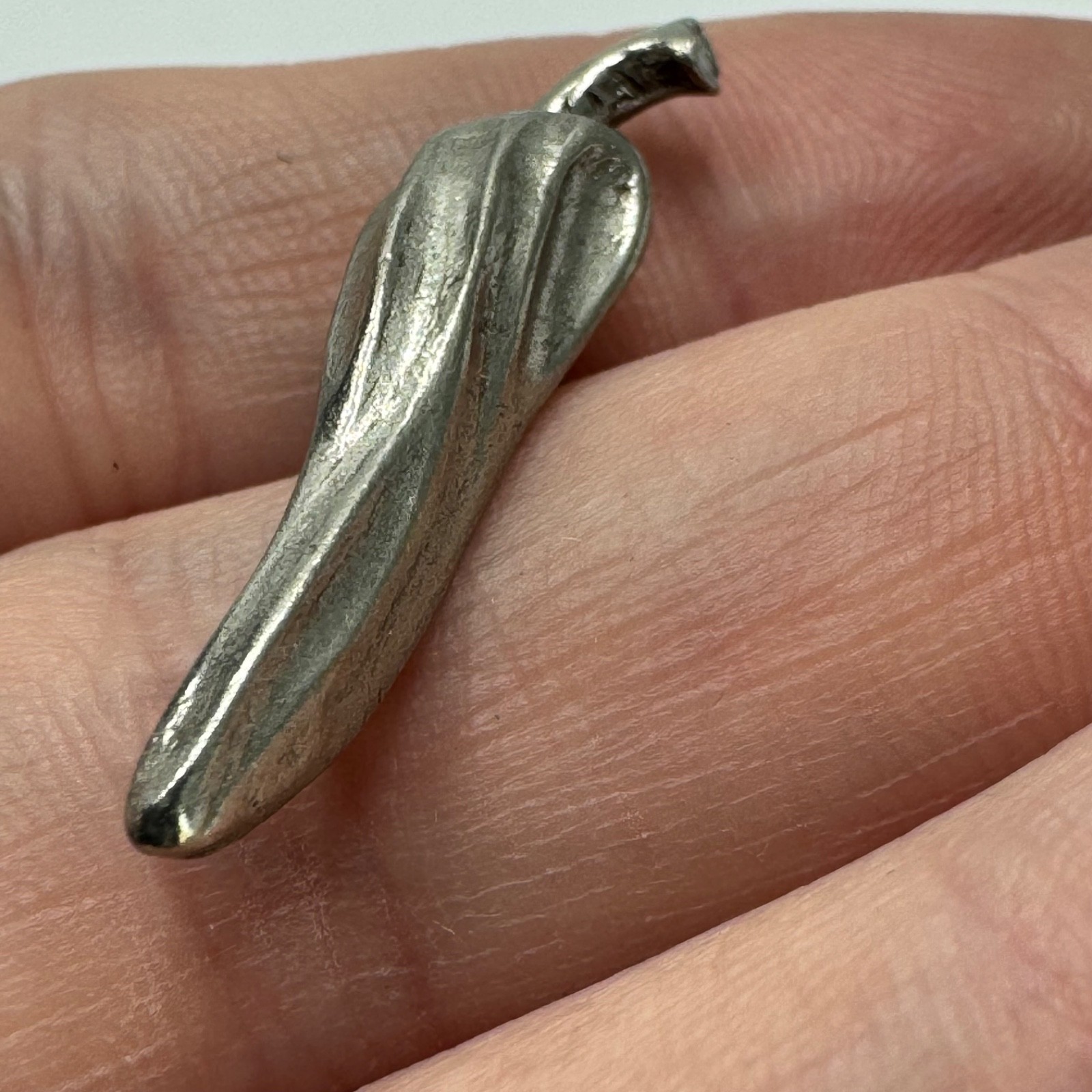 Vintage Clift Pewter Chili Pepper Lapel Pin Tie Tack Southwestern