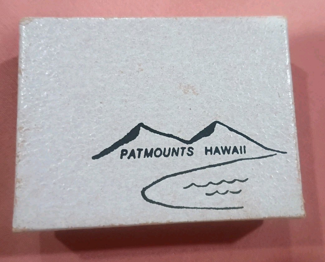 Vintage Hawaiian Black Coral Branch Pearl Pin Brooch, Patmounts,Hawaii 70s