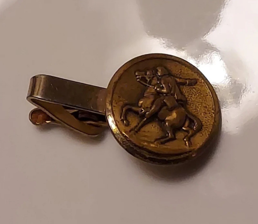 Antique Paul Revere Midnight Ride Tie Clip – Brass RARE!