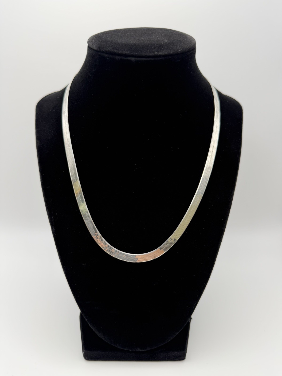 Vintage Italian Milor Herringbone 18″ 925 Silver Chain Necklace, 5.3mm, 12.33g