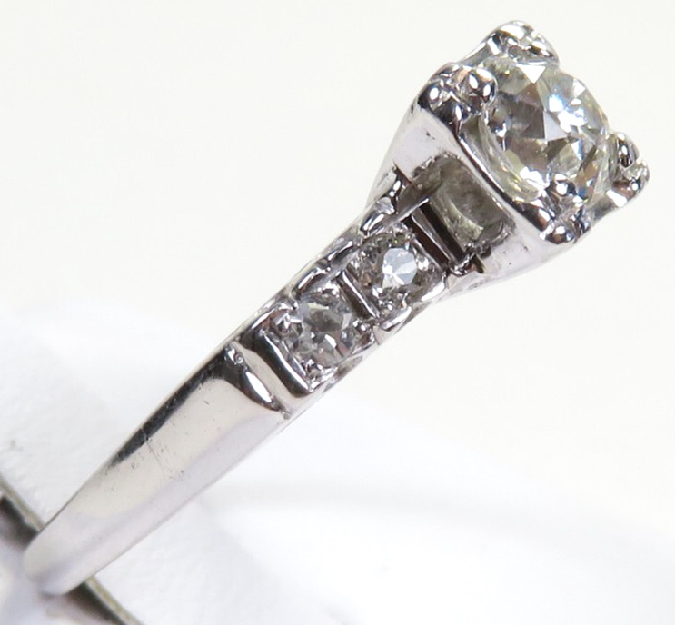 Antique Deco 1920’s European Diamond Engagement 13K Ring Size 5.25 UK-K EGL USA