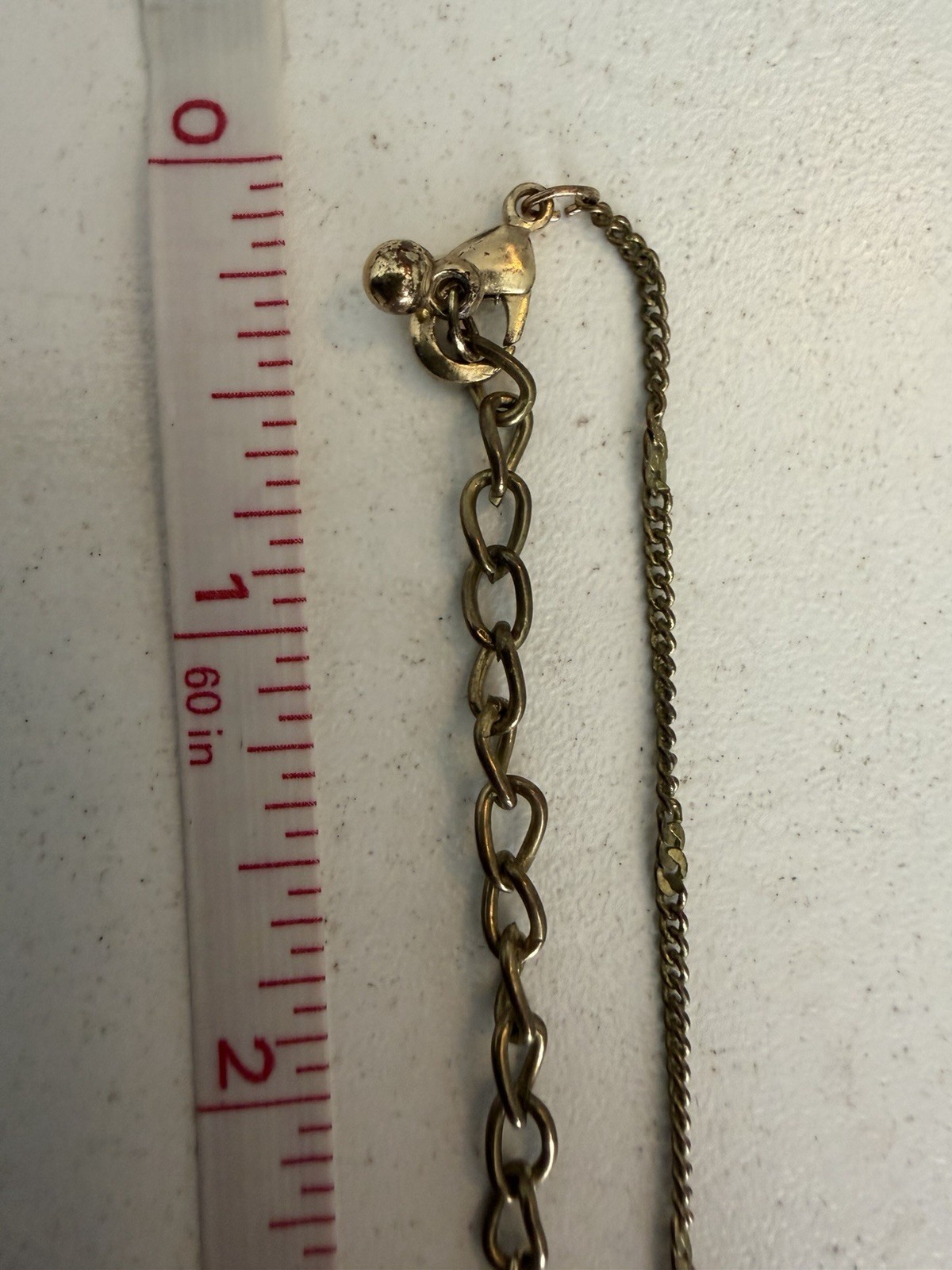 Vintage Gold Tone Station Cross Necklace 16” Layering Christian Faith Necklace