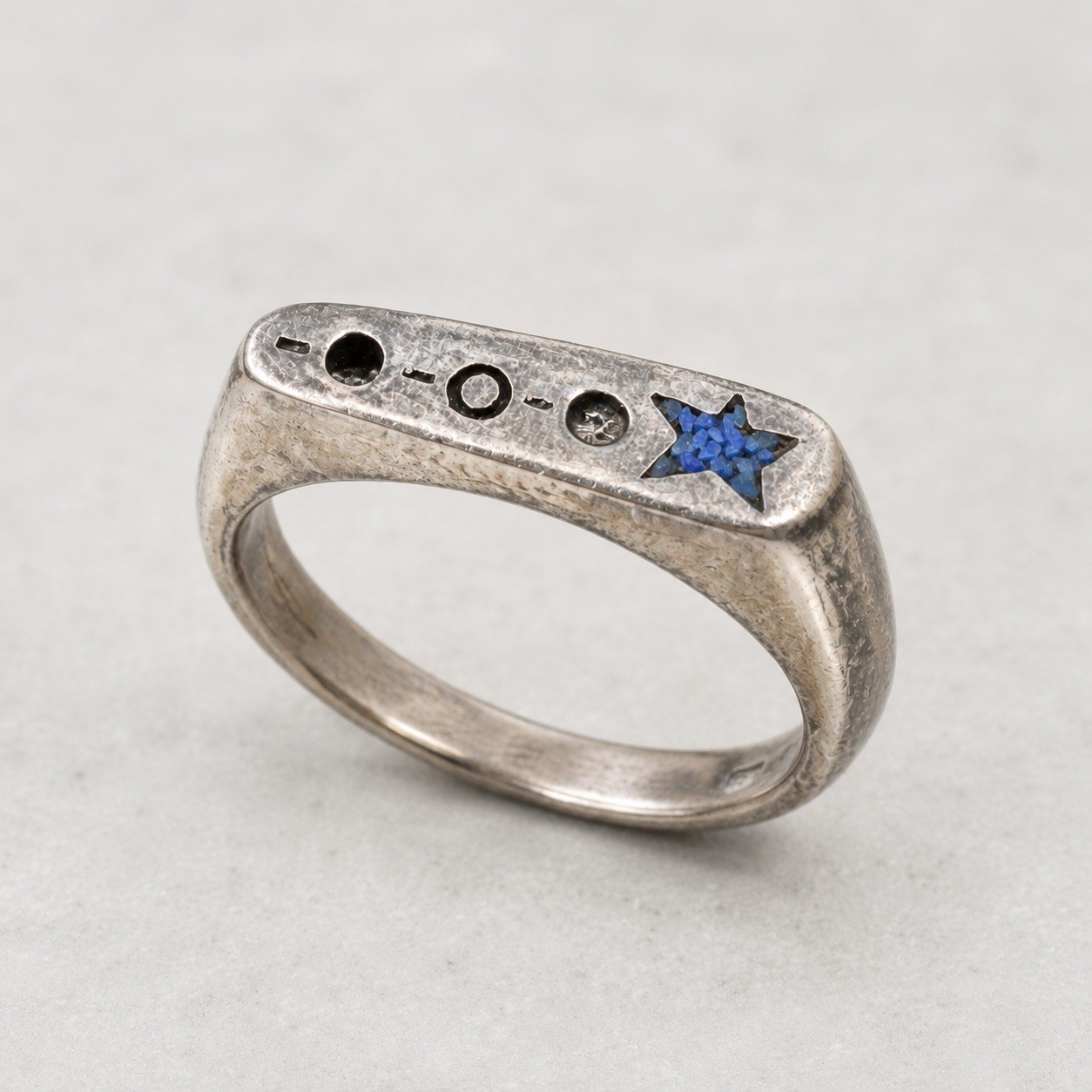 Carolyn Pollack Relios 925 Sterling Silver Turquoise Star Stack Ring Raised Top