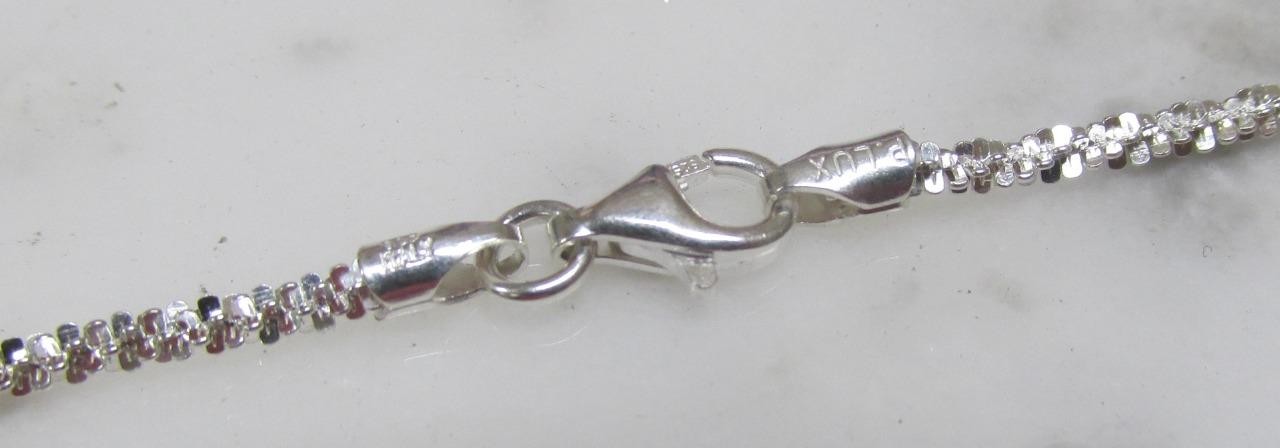 Gorgeous Sterling Silver Multicolor Stone Pendant w/ 22″ Chain ~ 17.5g ~ 9-I851