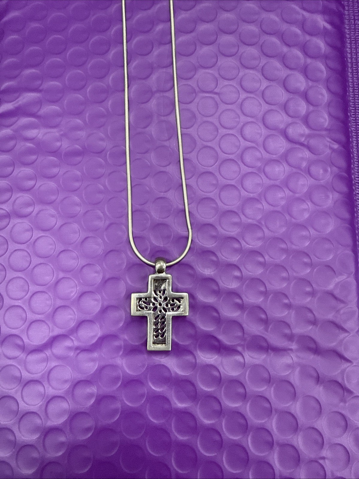 ⭐️Sterling Silver Cross Pendant Necklace With Designs