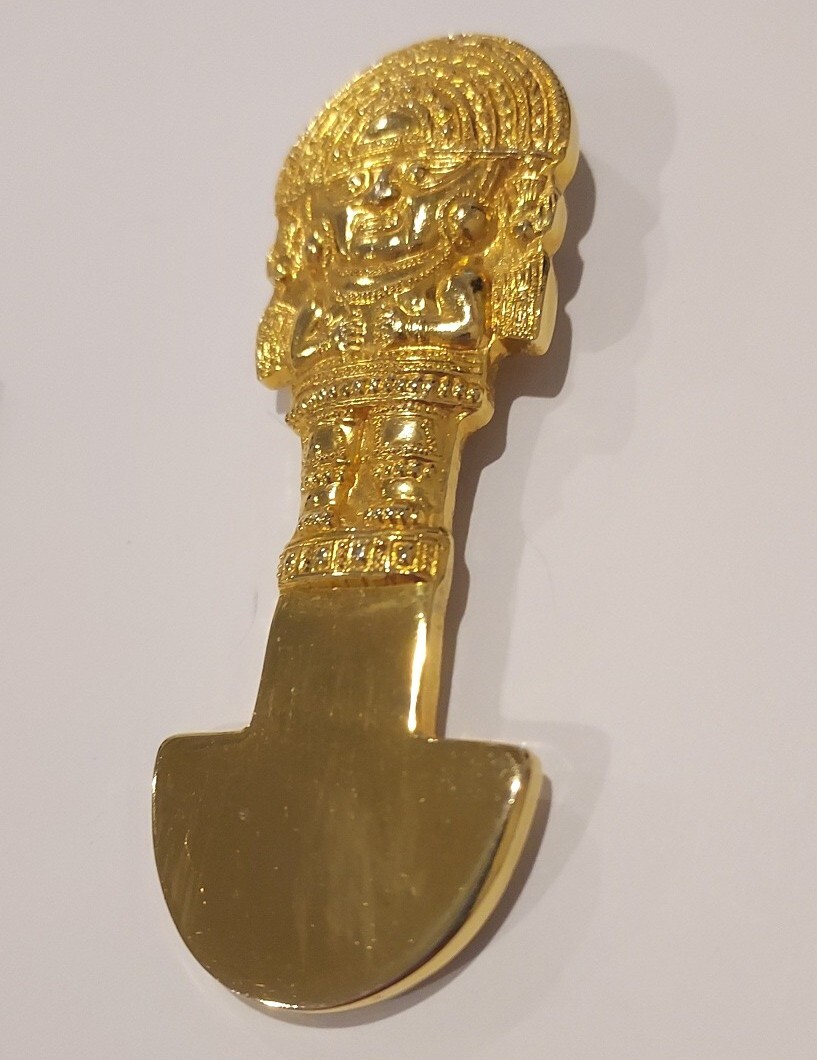 Peruvian Gold Plated Brooch 1982 World’s Fair Collectible Souvenir Vtg Pin Rare