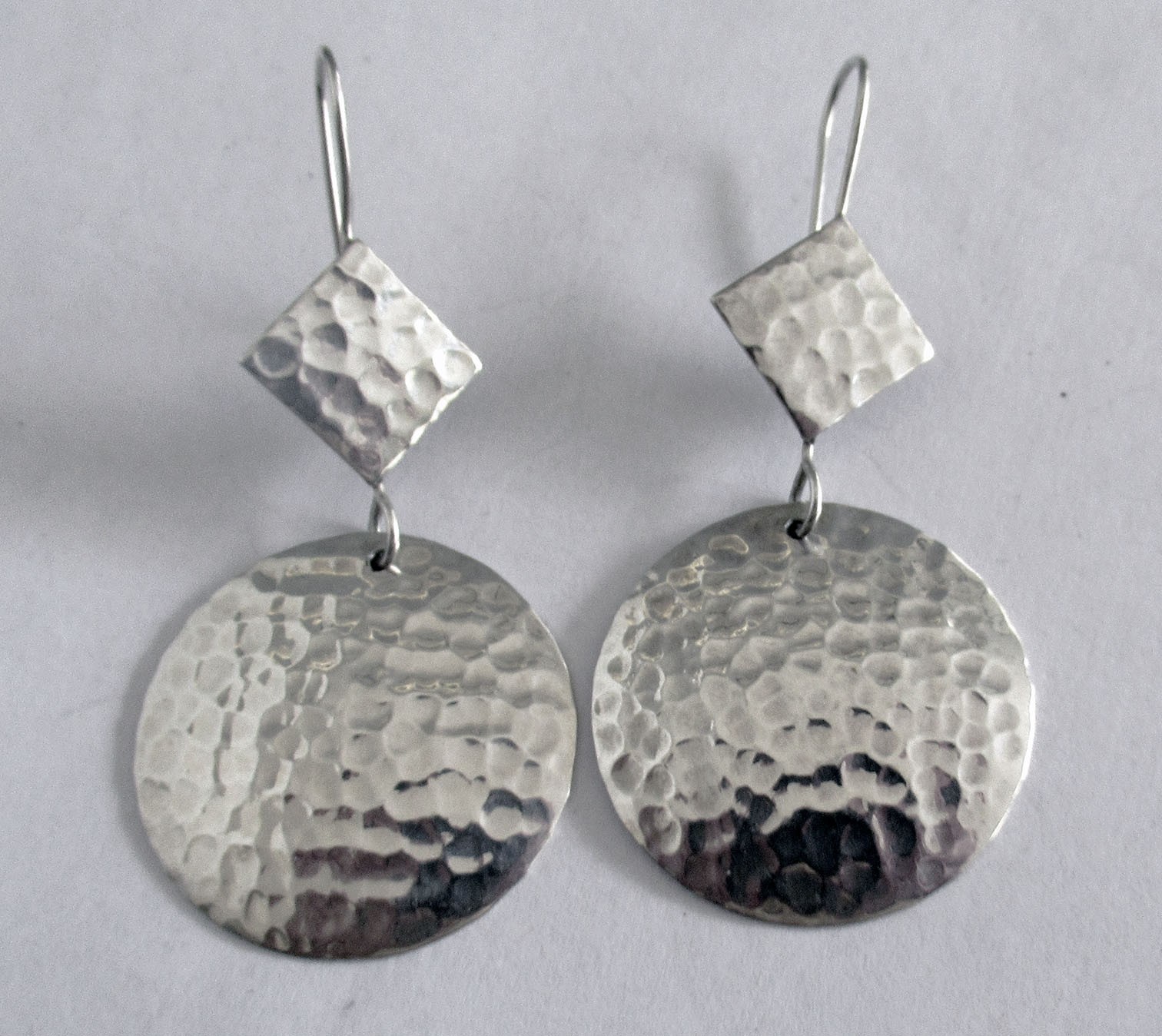LARGE MEXICO STERLING EARRINGS by ATI, 2 1/2 by 1 1/4 INCHES, 10 GRAMS