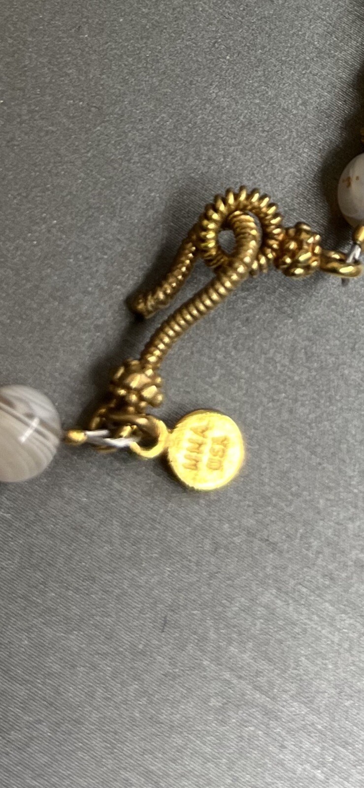 Metropolitan Museum Of Art Hellenistic Banded Agate Necklace Jewelry Beaded Gold