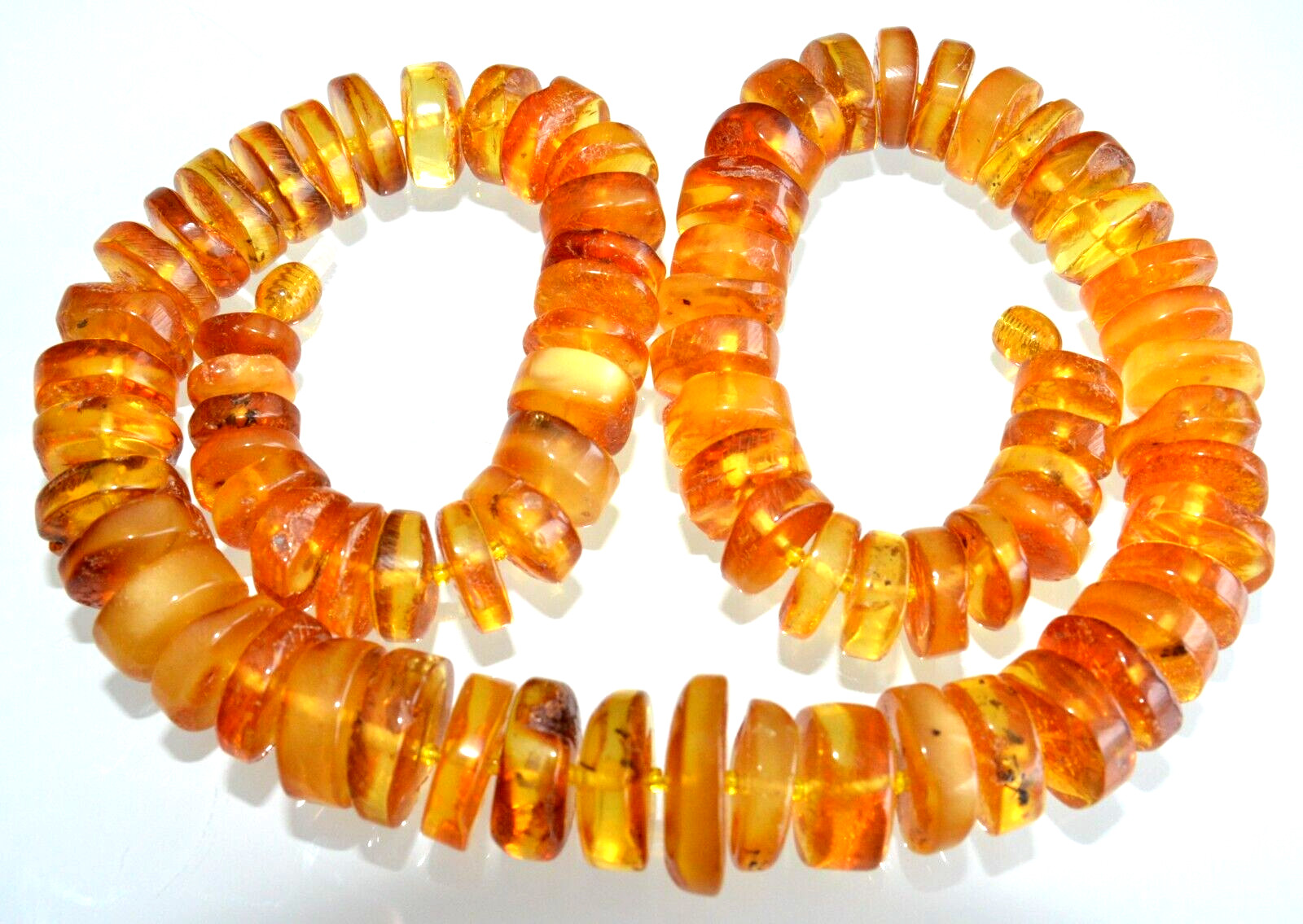 76gr RUSSIAN SOVIET BALTIC AMBER BEAD NECKLACE 琥珀 BRACELET STONE PENDANT EARRING