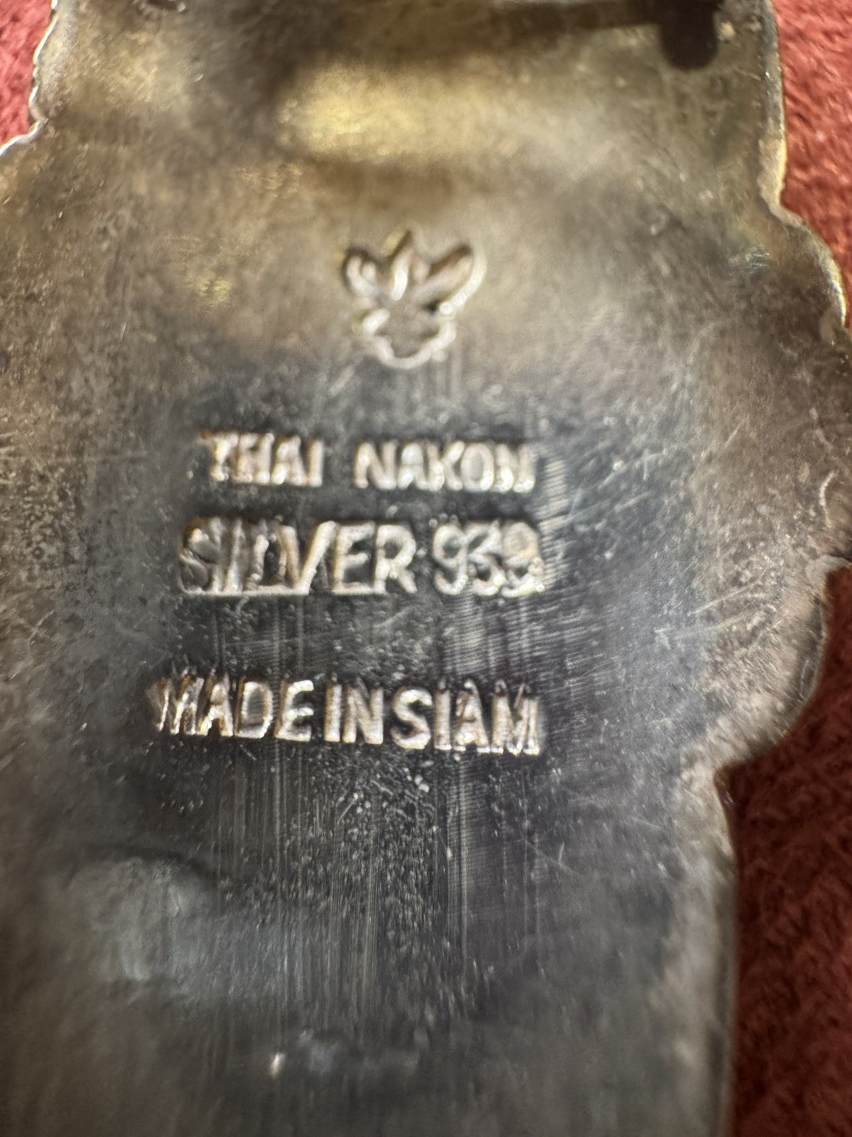 Vintage Siam .989 Silver Niello Erawan Dress Clip 1930s – 1950s Thai Nakorn