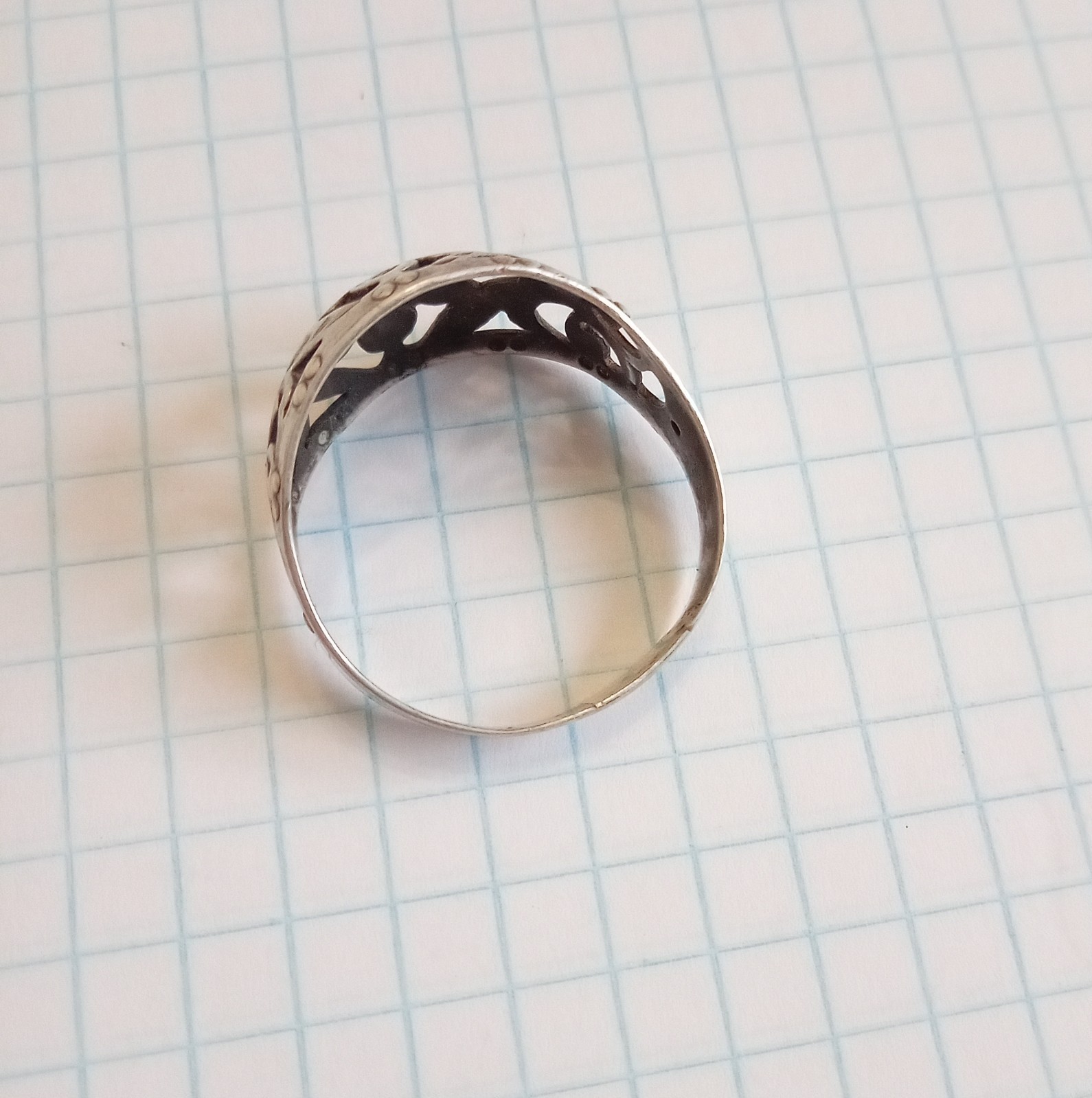 Vintage Ring Sterling Silver 875 test star USSR times Women’s Jewelry size 11