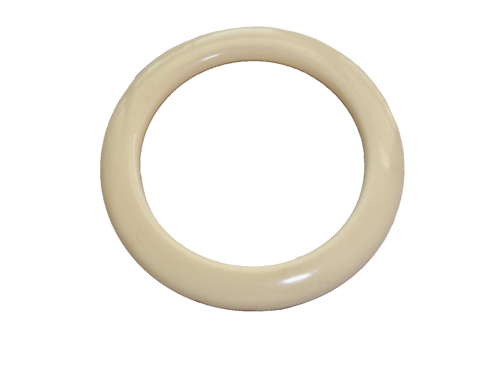 Vintage Polished Wood and Lucite Round Bangle Bracelet