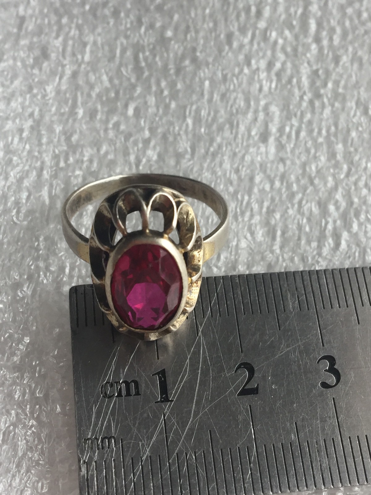 Tourmaline Rings silver 875 Russian Soviet Silver vintage USSR