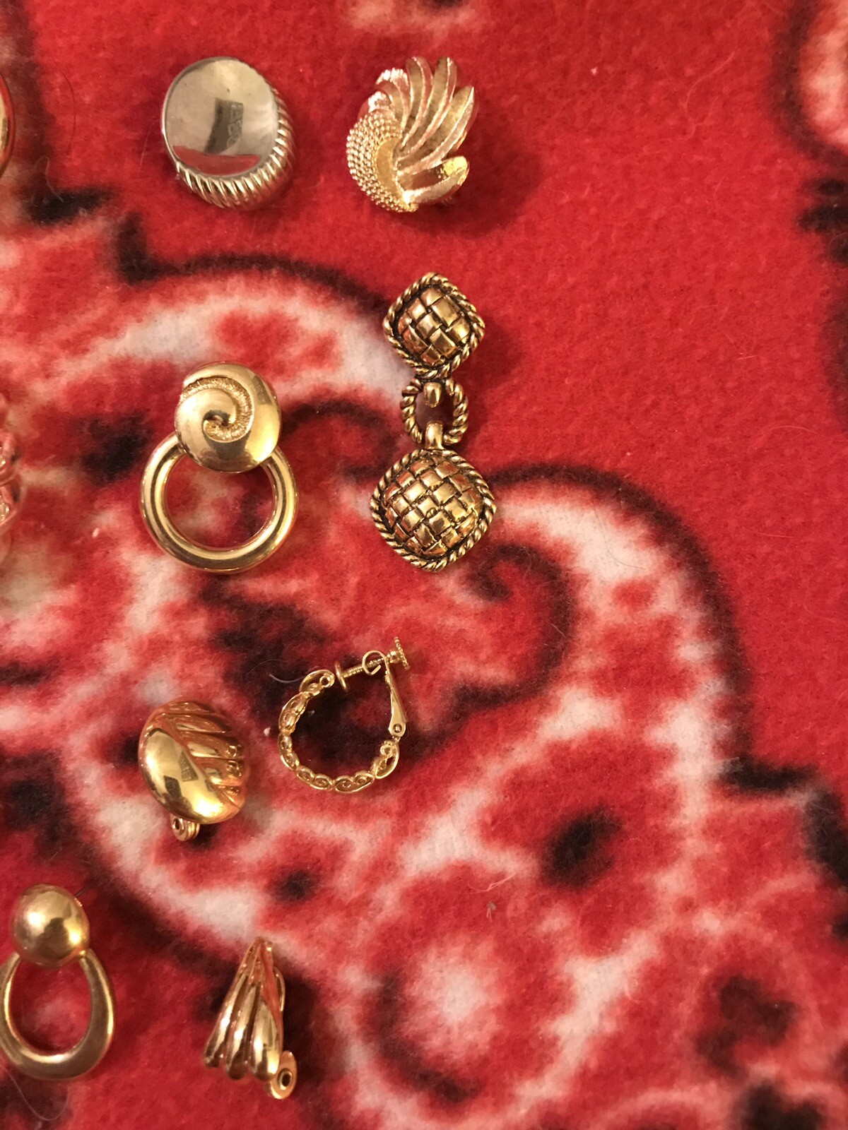Vintage Designer/Signed Single Earrings Mixed Lot- Different Styles & Shapes