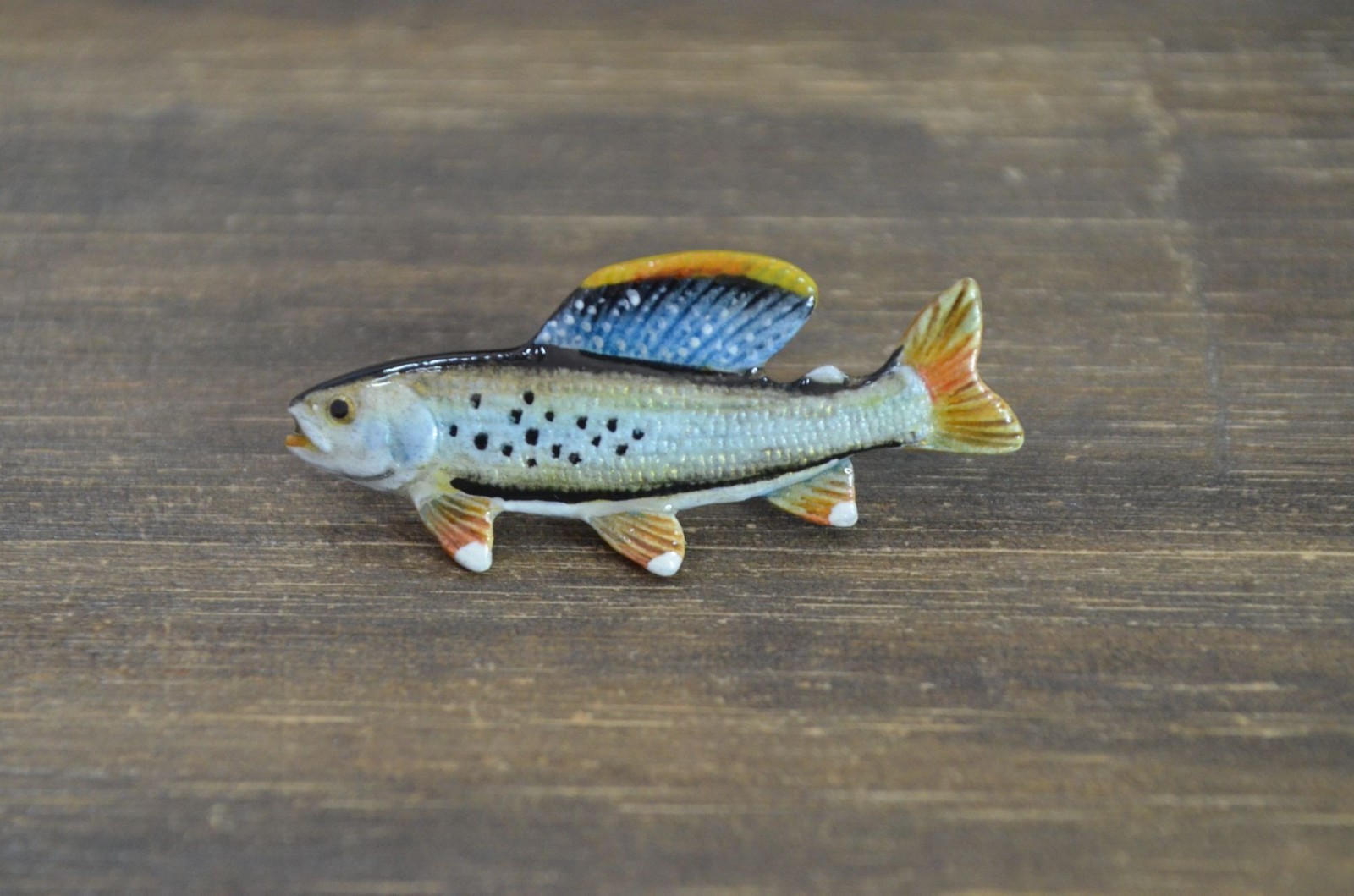 GG Harris Grayling Brooch Pin #127 Wildlife Collectibles Pewter 1988 Salmon Fish