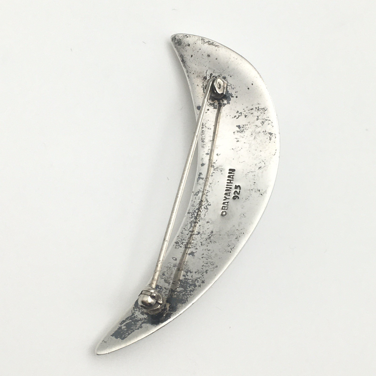 Sterling Silver Vintage BAYANIHAN Modernist Art Deco Pin Brooch 925 7.5g #29