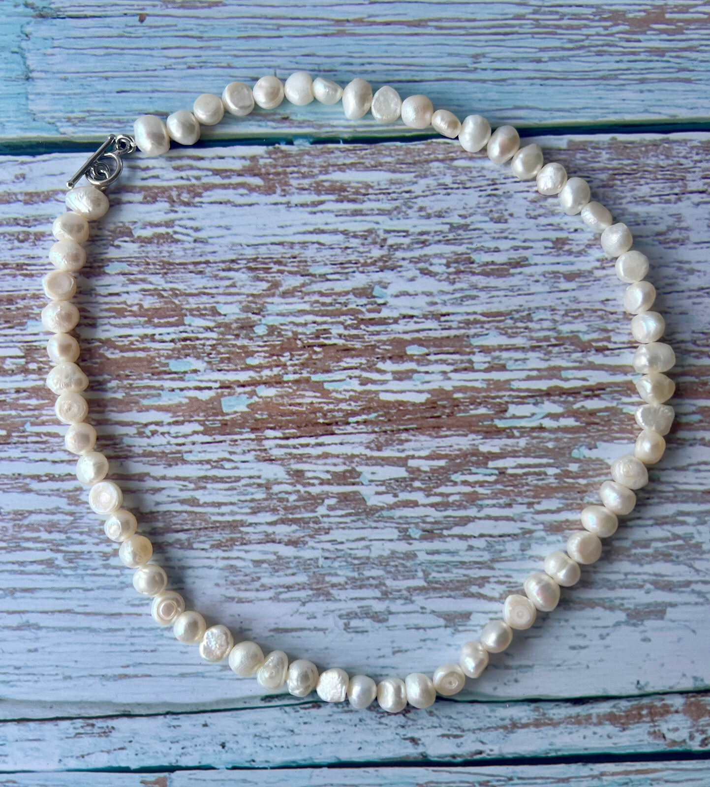 Freshwater Pearl Strand Necklace Sterling Silver, 16″ Banana Republic Overstock