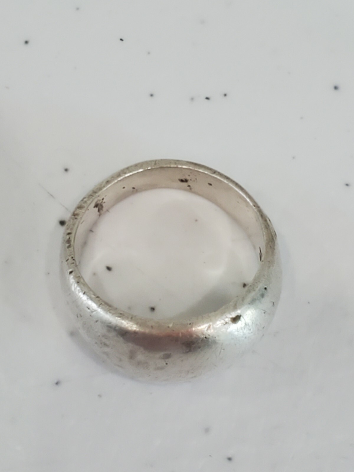 Vintage Sterling Silver Womens Solid Dome Band Ring Size 5.5