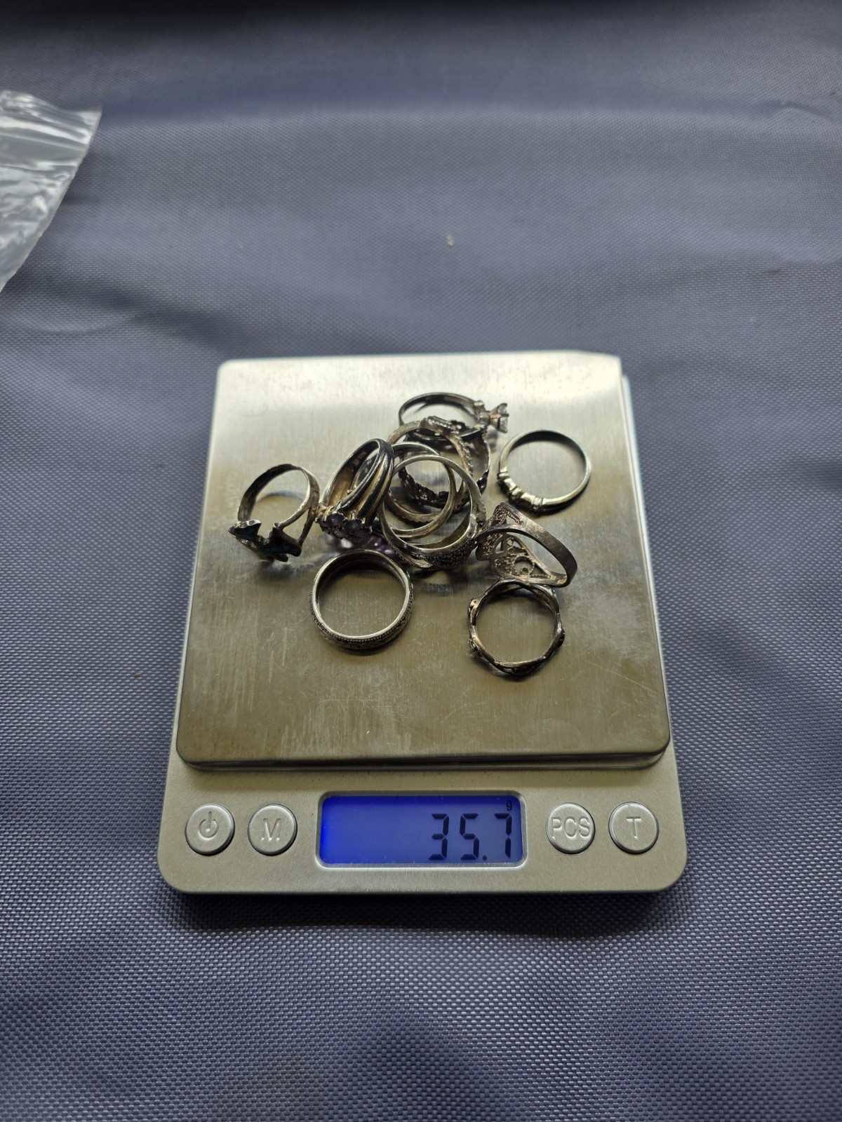 Vintage Sterling Silver Ring Lot Of 11 Different Sizes Pre Owned Condition SH