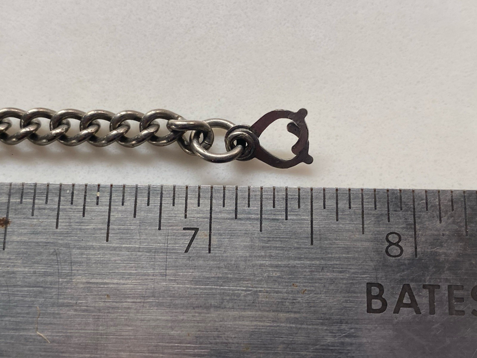 Vintage Stainless Steel ID Bracelet Sister Hook Clasp Engraving on It “FRANK”