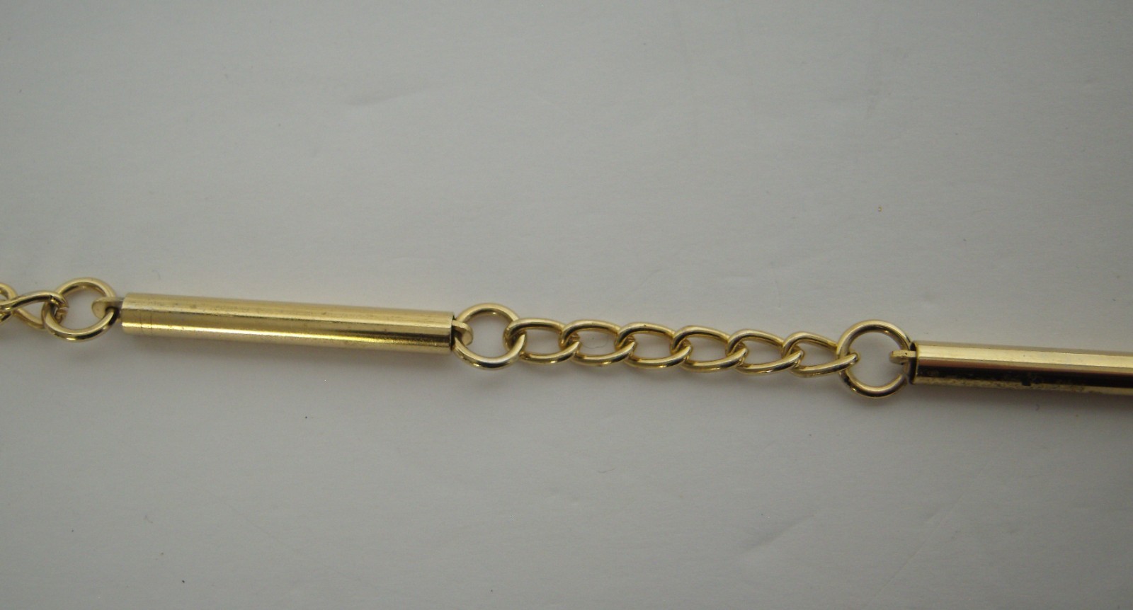 Vintage Goldtone Bar Link Chain Necklace Long Flapper Style Fashion Jewelry 31″