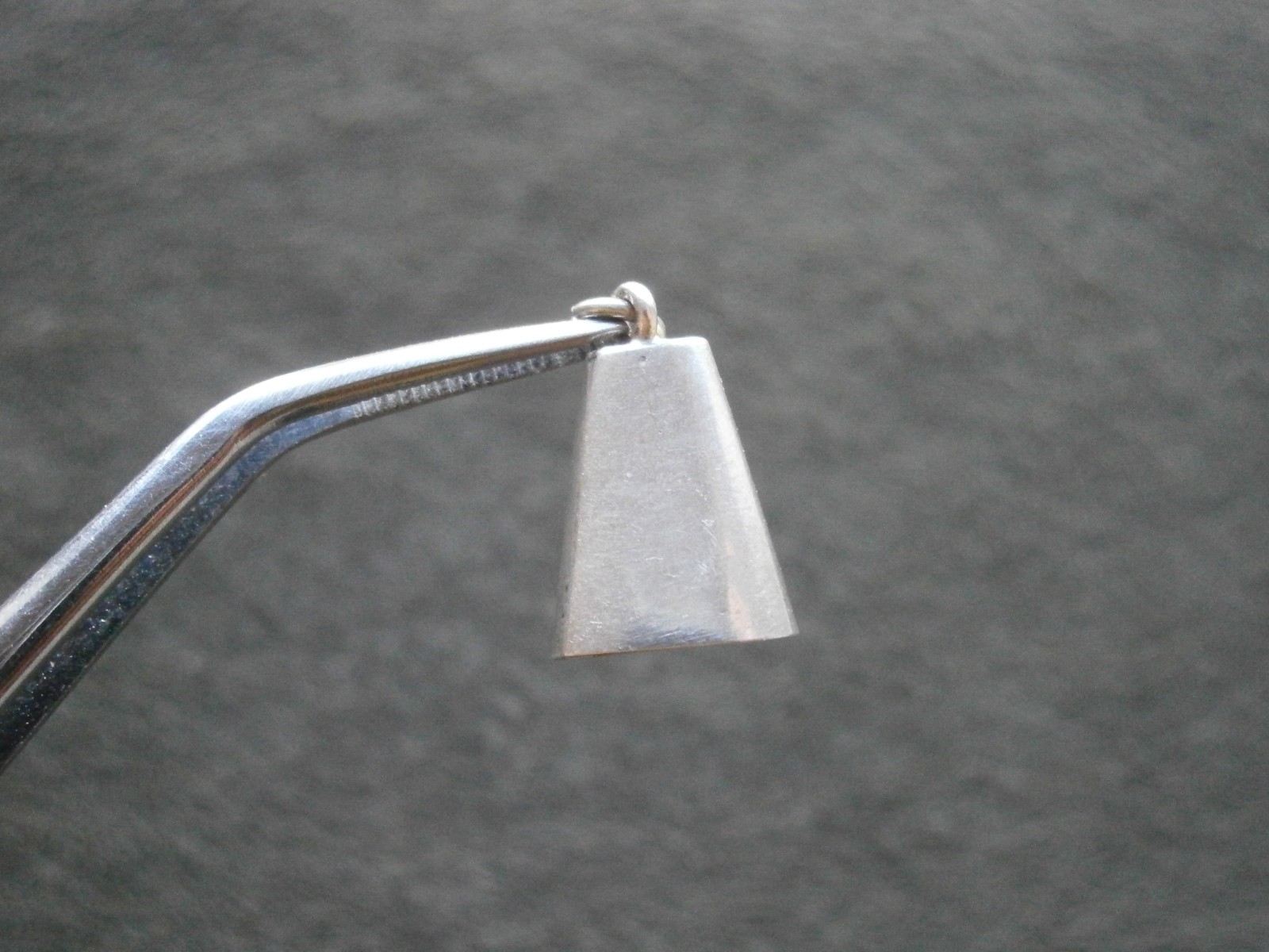 Sheep Cow Bell Plain Vintage Mexico Sterling Silver Bracelet Charm Pendant 1.0g