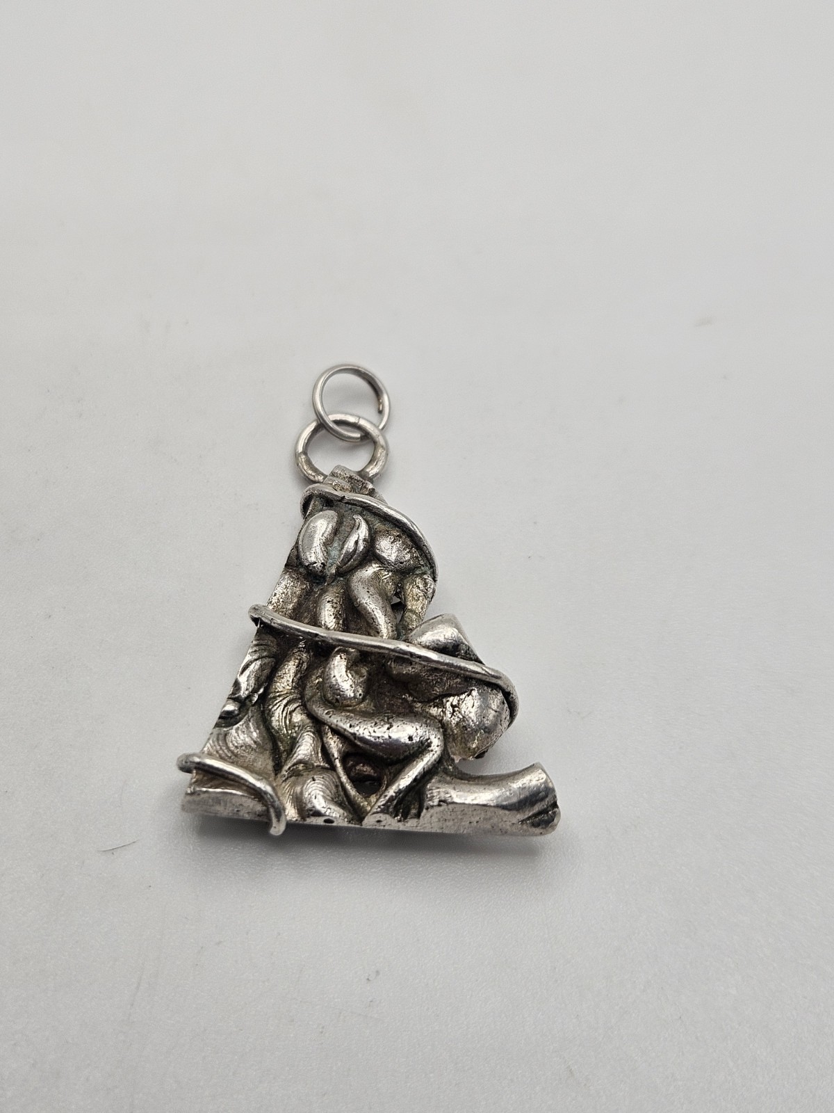 Vintage Brutalist Modernist Sterling Silver Pendant