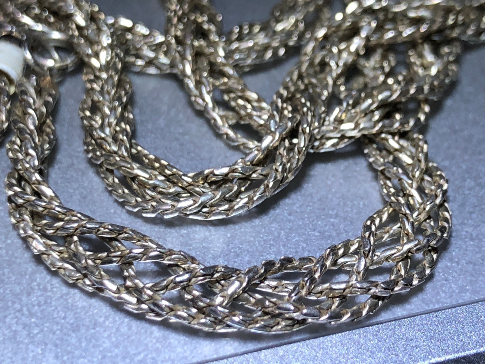 925 Sterling Silver Necklace 19-3/4 long Jewelry Unisex Chain MEX MD28V Vintage