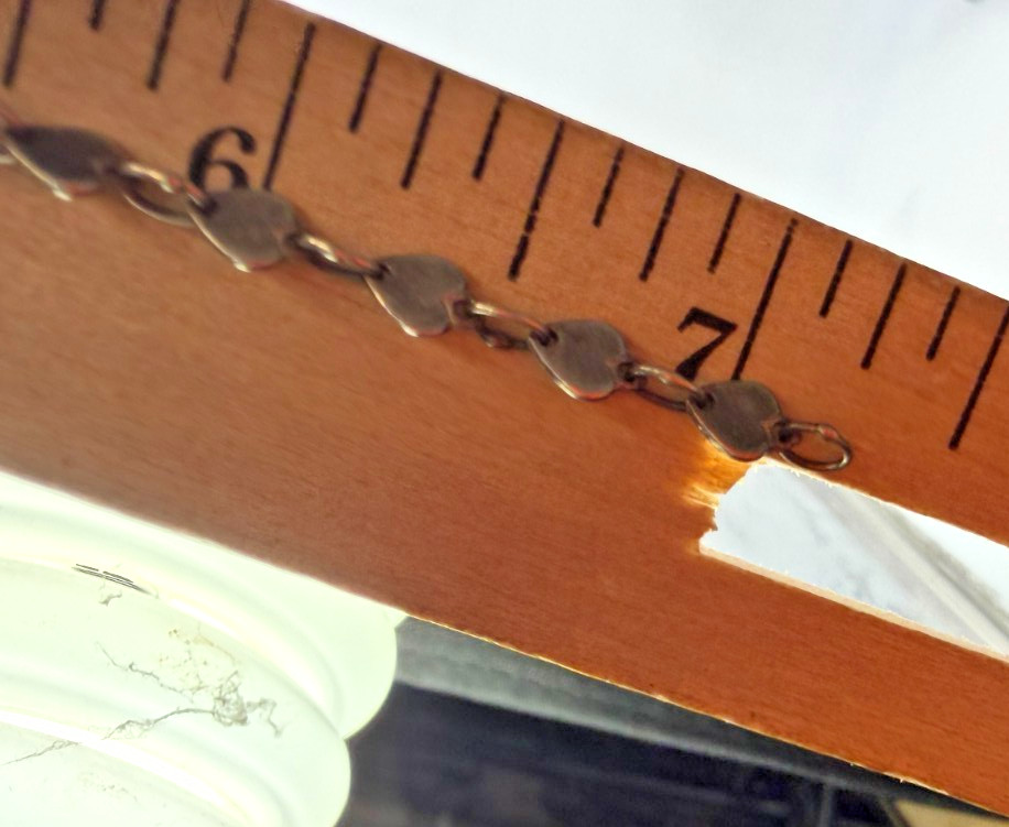 Vintage Bracelet Sterling Silver Hearts Connected Chain Dainty Italian 7.25 in
