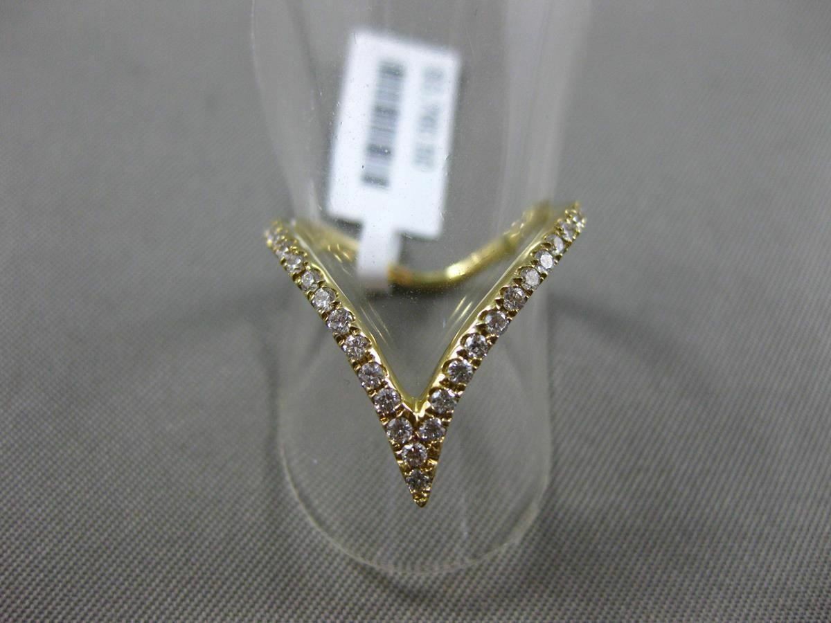 ESTATE LARGE .30CT DIAMOND 18KT YELLOW GOLD 3D V SHAPE BUTTERFLY RING F/G VVS/VS