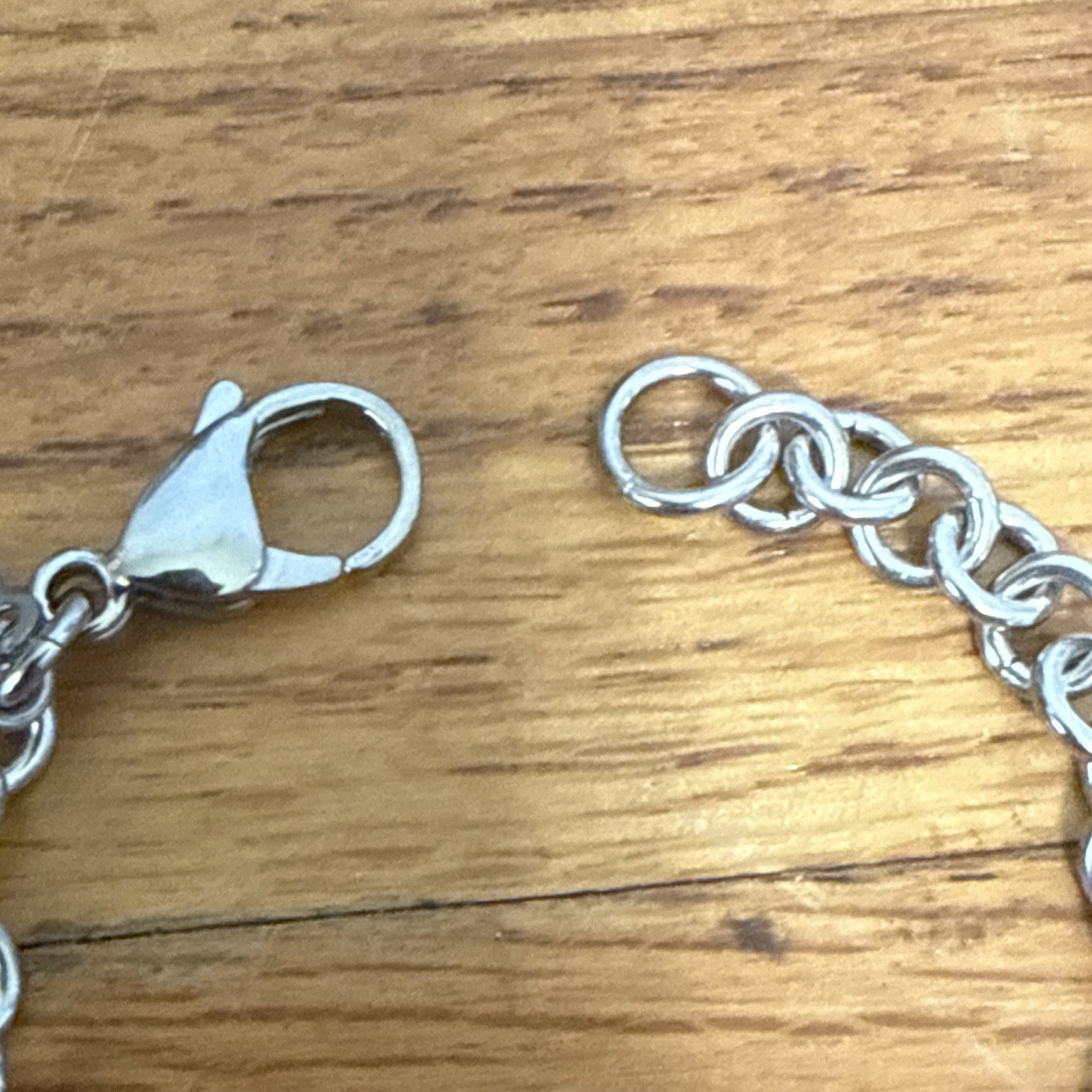 Vintage MILOR Guardian Angle Charm Chain Bracelet Stainless Steel 8”
