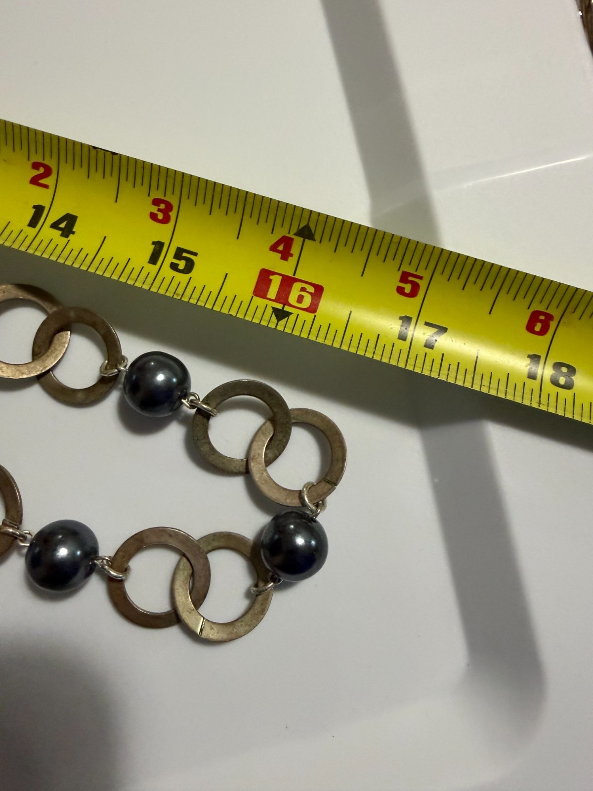 Mixed Metal Vintage Costume Necklace Lot Grunge Goth Retro Chain Spheres Pendant