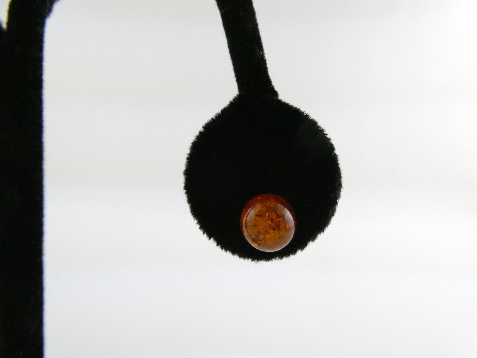 Vintage Sterling Silver Baltic Amber Stud Earrings 925 TWO DIFFERENT COLORS 8mm