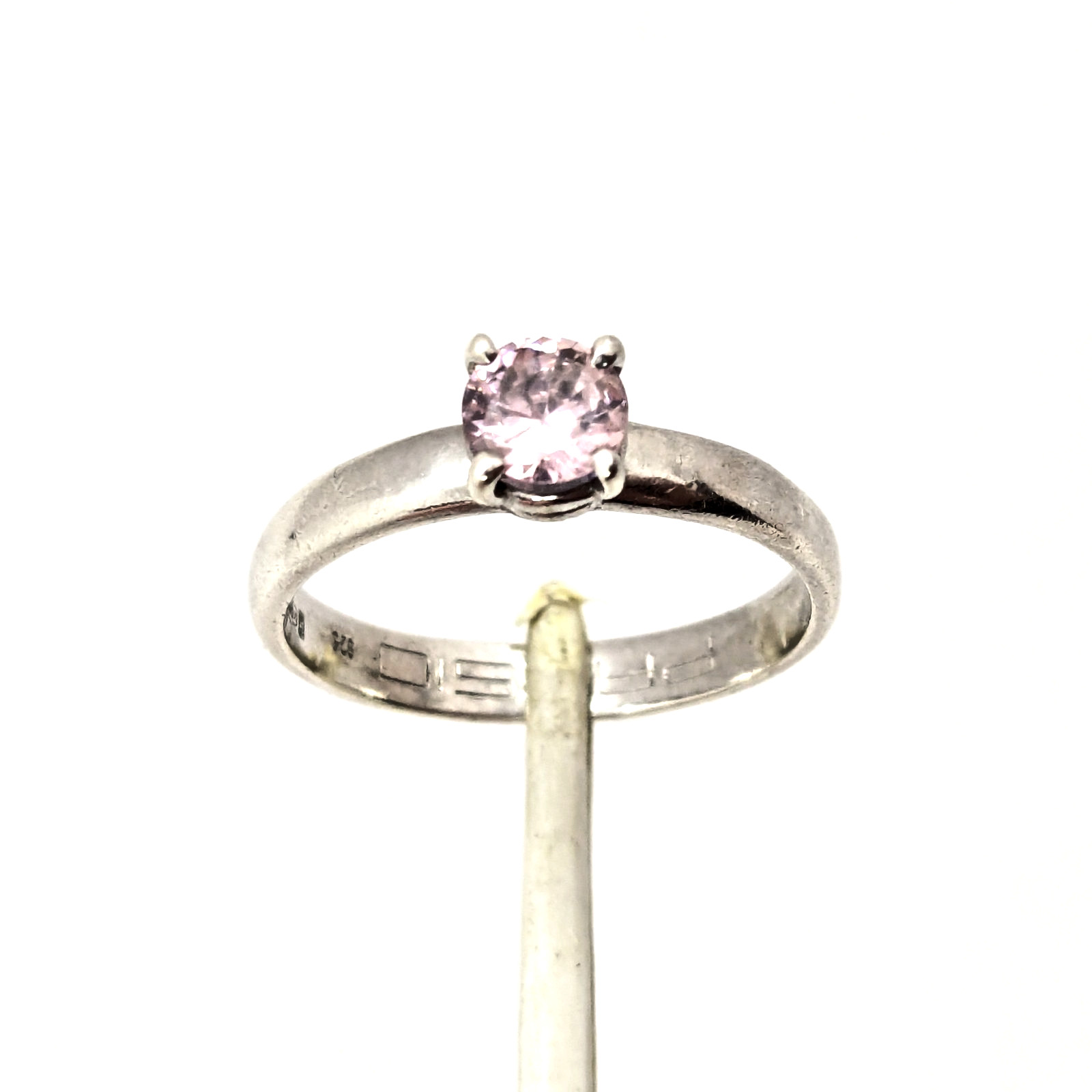 Vintage Luxury RING Silver 925 with Chic Bright Stone -size: 7.5US (17.5mm)| #40