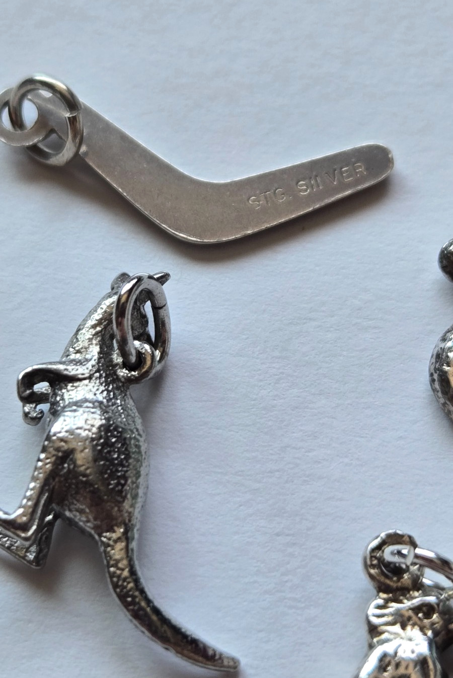 Lot of 4 925 Sterling Australia Travel Charms ~ Boomerang & Animals
