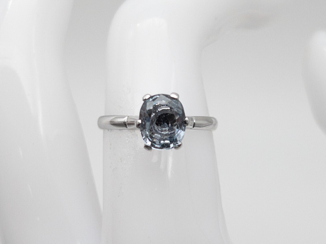 Antique 1920s $5000 1.53ct Certified Blue Sapphire Platinum Wedding Ring RARE