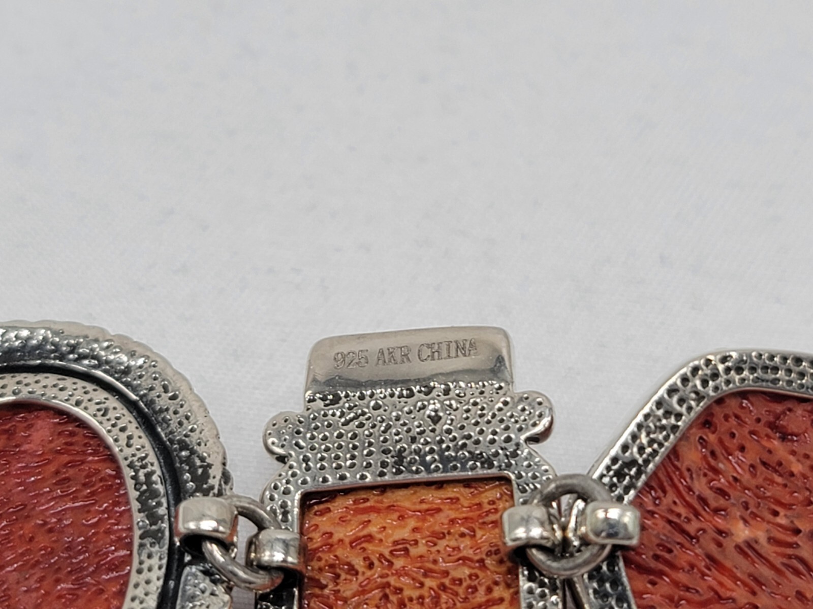 Amy Kahn Russell Hand Carved Red Jasper Carnelian Cabochon Toggle Bracelet NIB