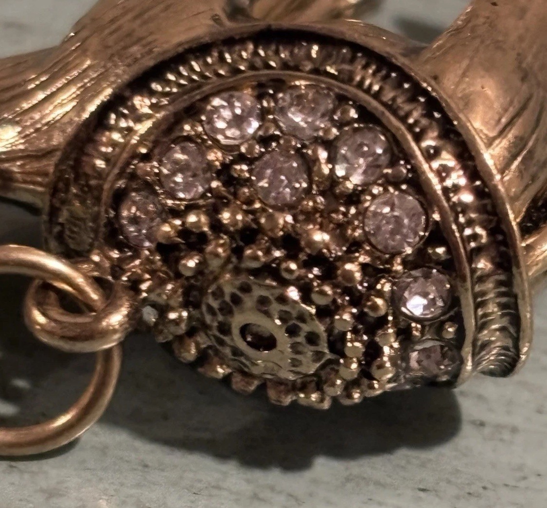 Egyptian Camel Pendant Charm Rhinestone Egypt Desert Vintage *chain Not Included