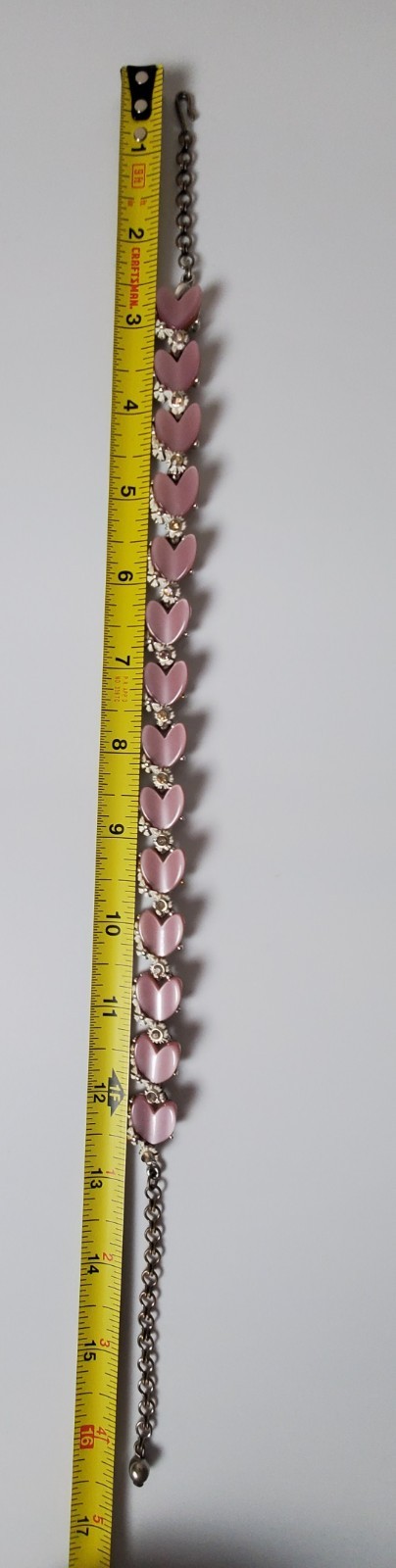 Vintage Necklace Earrings BSK Thermoset Pink Hearts Flowers Coquette Romantic