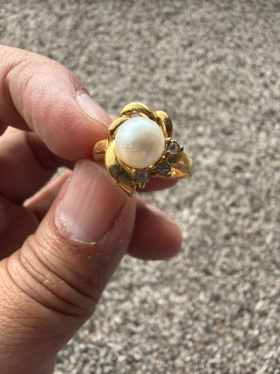 Vintage Gold Ring, 8K Gold, Cabochon – Israel sz 7.5